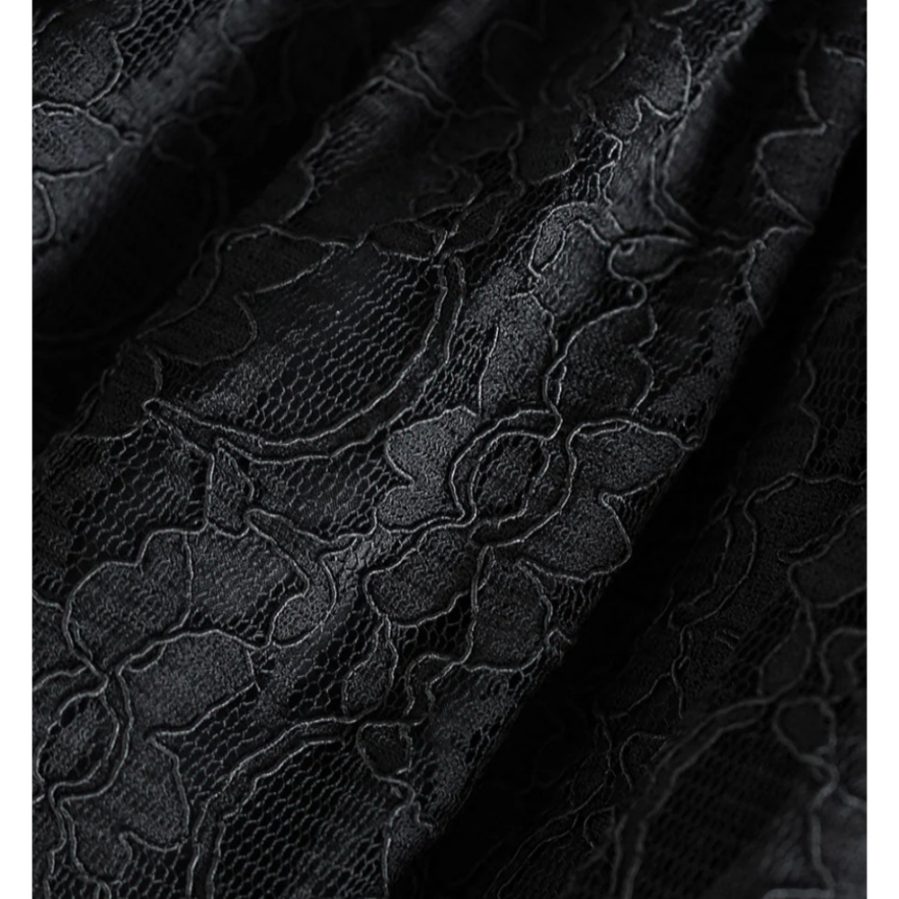 Black Ruffled Bubble Mini Skirt - Picture 4 of 7